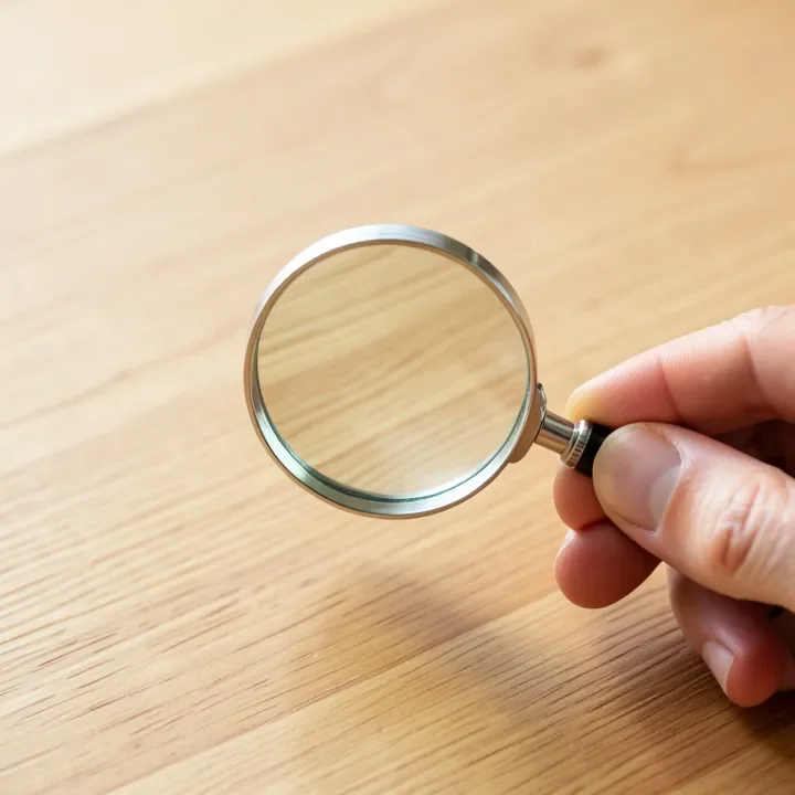 using a jewelers loupe to examine wood grain and pore structure using a jewelers loupe to examine wood grain and pore structure
