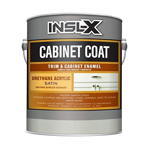 INSL-X Cabinet Coat urethane acrylic satin enamel cabinet paint, 1 gallon, white