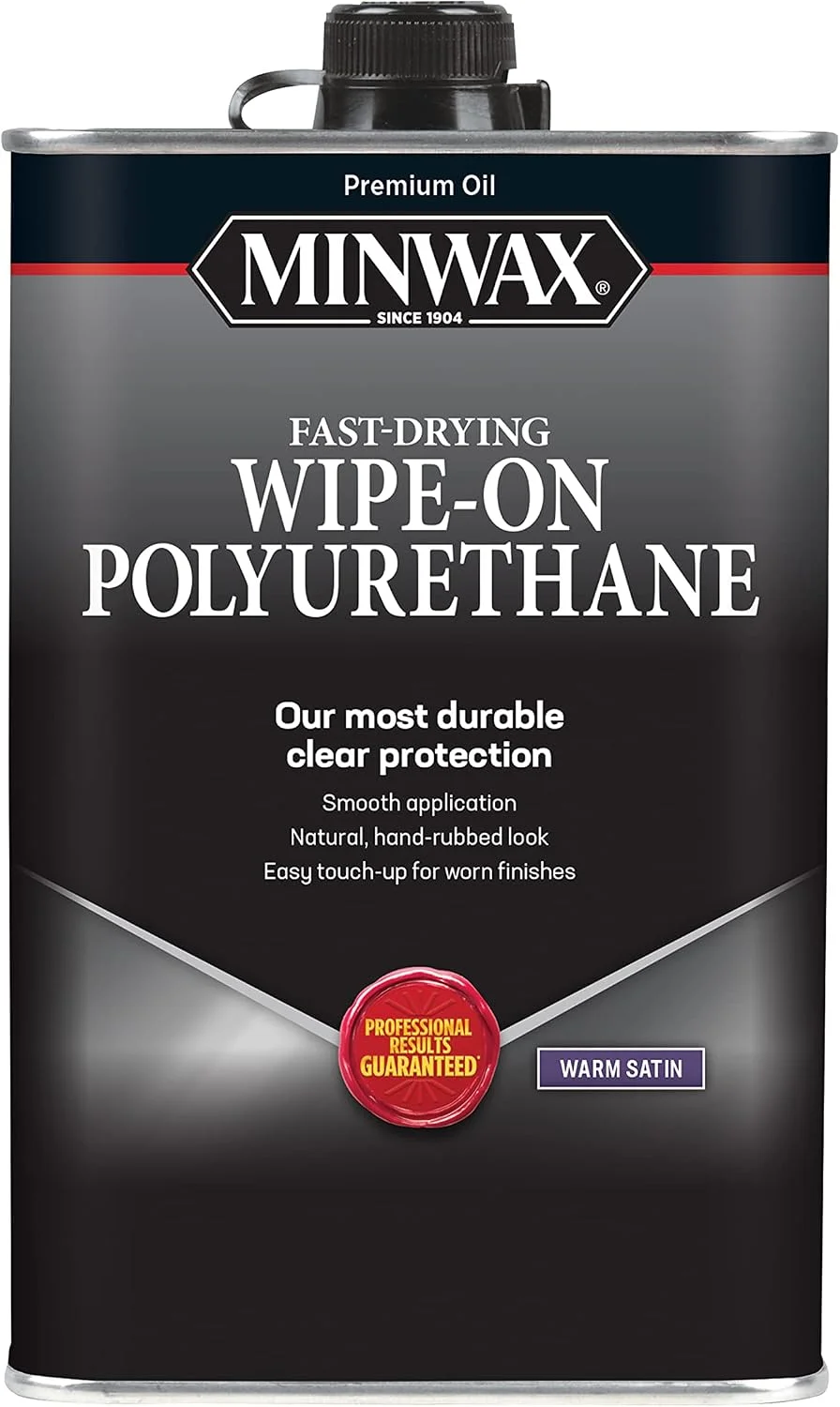 Minwax Oil-Based Wipe-On Polyurethane, Satin, 1 Pint can