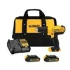 DEWALT 20V MAX cordless drill/driver kit with two batteries, charger and bag