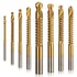 Rocaris 8-Pack 3-10mm Titanium Coated HSS Twist Bits