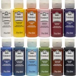 FolkArt Outdoor Gloss Acrylic Paint Set (12 Colors)