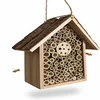 Redwood mason bee house for attracting pollinators to fruit trees