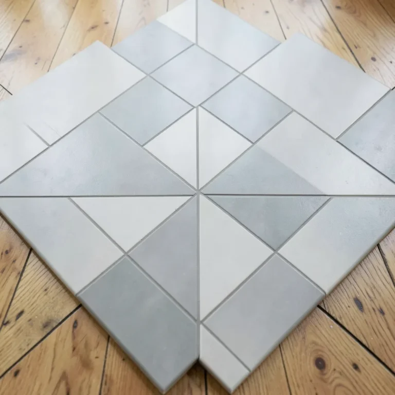 Vinyl composition tile flooring laid over a wood subfloor