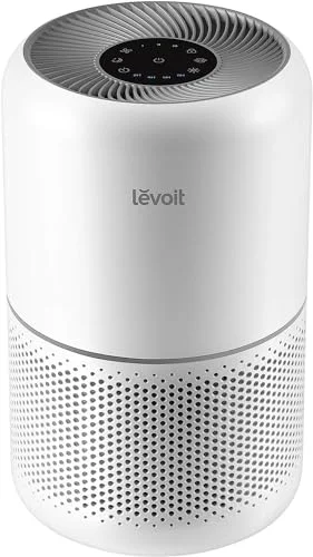 Levoit Core 300-P HEPA air purifier, white cylindrical unit