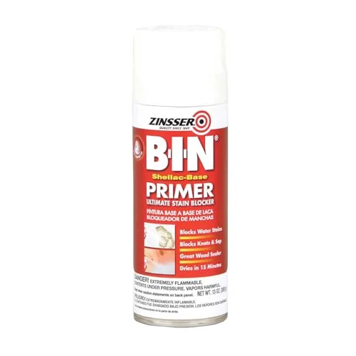 Zinsser B-I-N shellac-based stain-blocking primer spray can