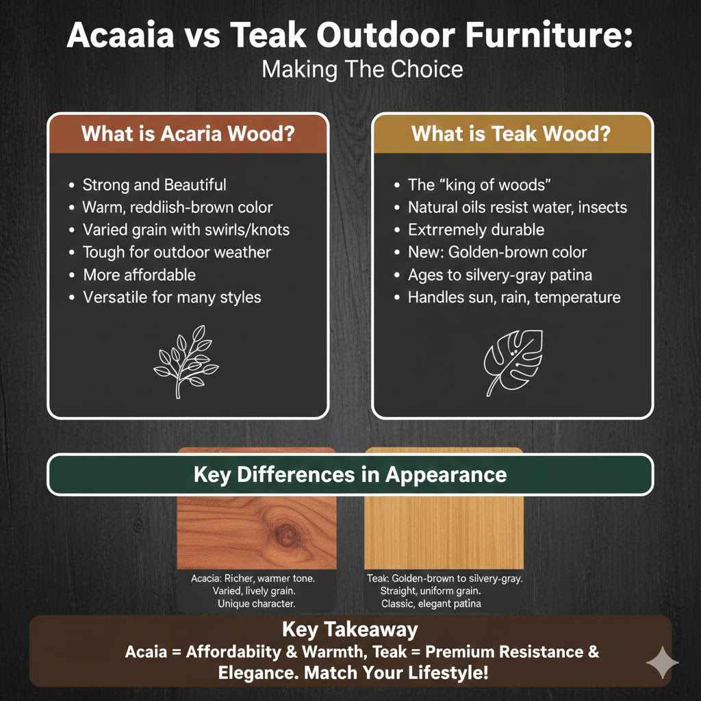 Acacia vs Teak Outdoor Furniture Making The Choice