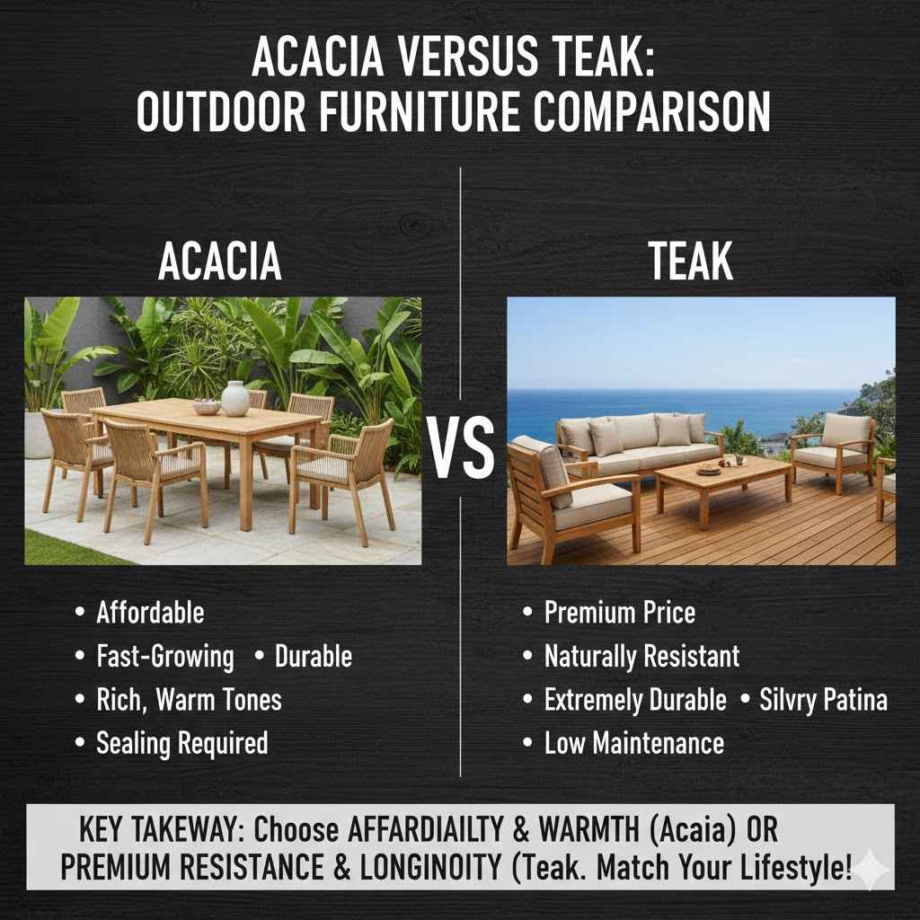 Acacia Versus Teak Outdoor Furniture Comparison