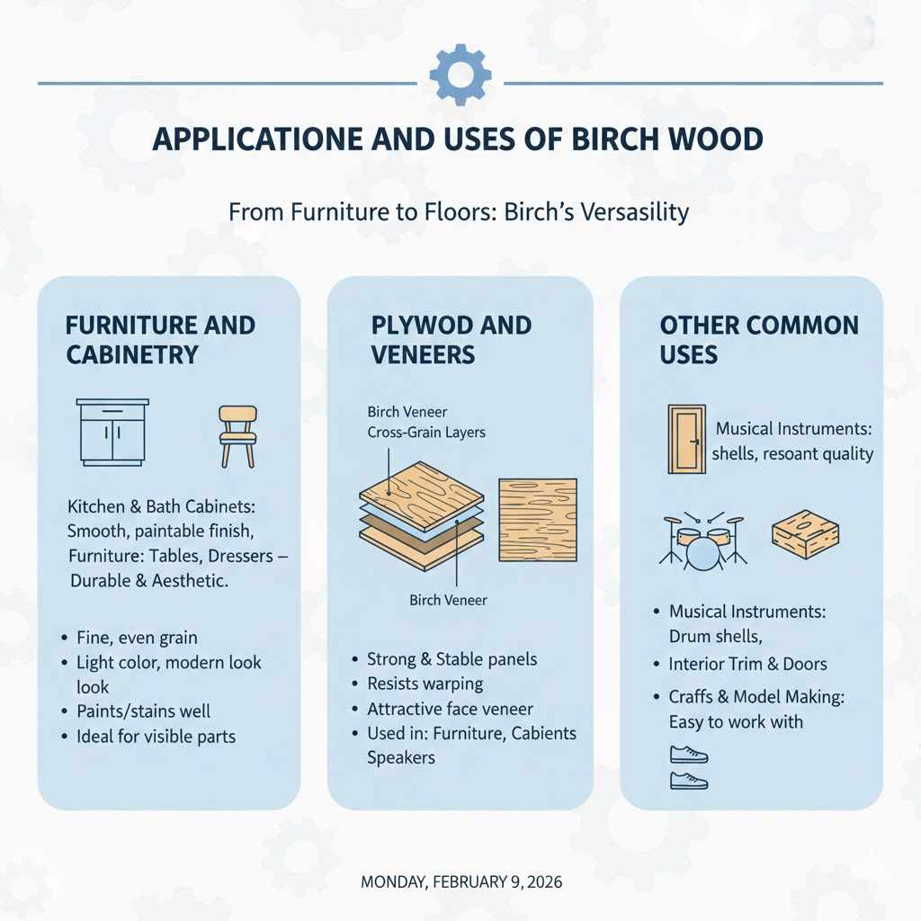 Applications And Uses Of Birch Wood

