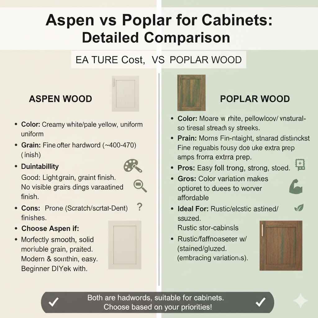 Comparing Aspen and Poplar for Cabinets