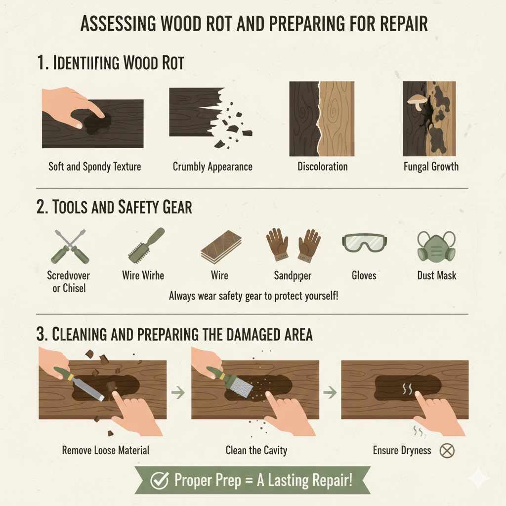 Assessing Wood Rot and Preparing for Repair

