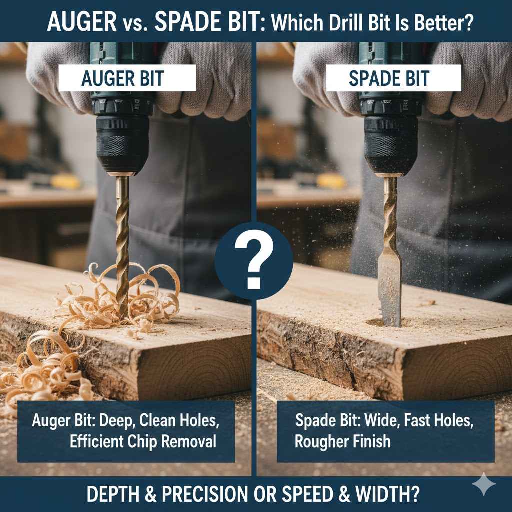 Auger vs Spade Bit Which Drill Bit Is Better