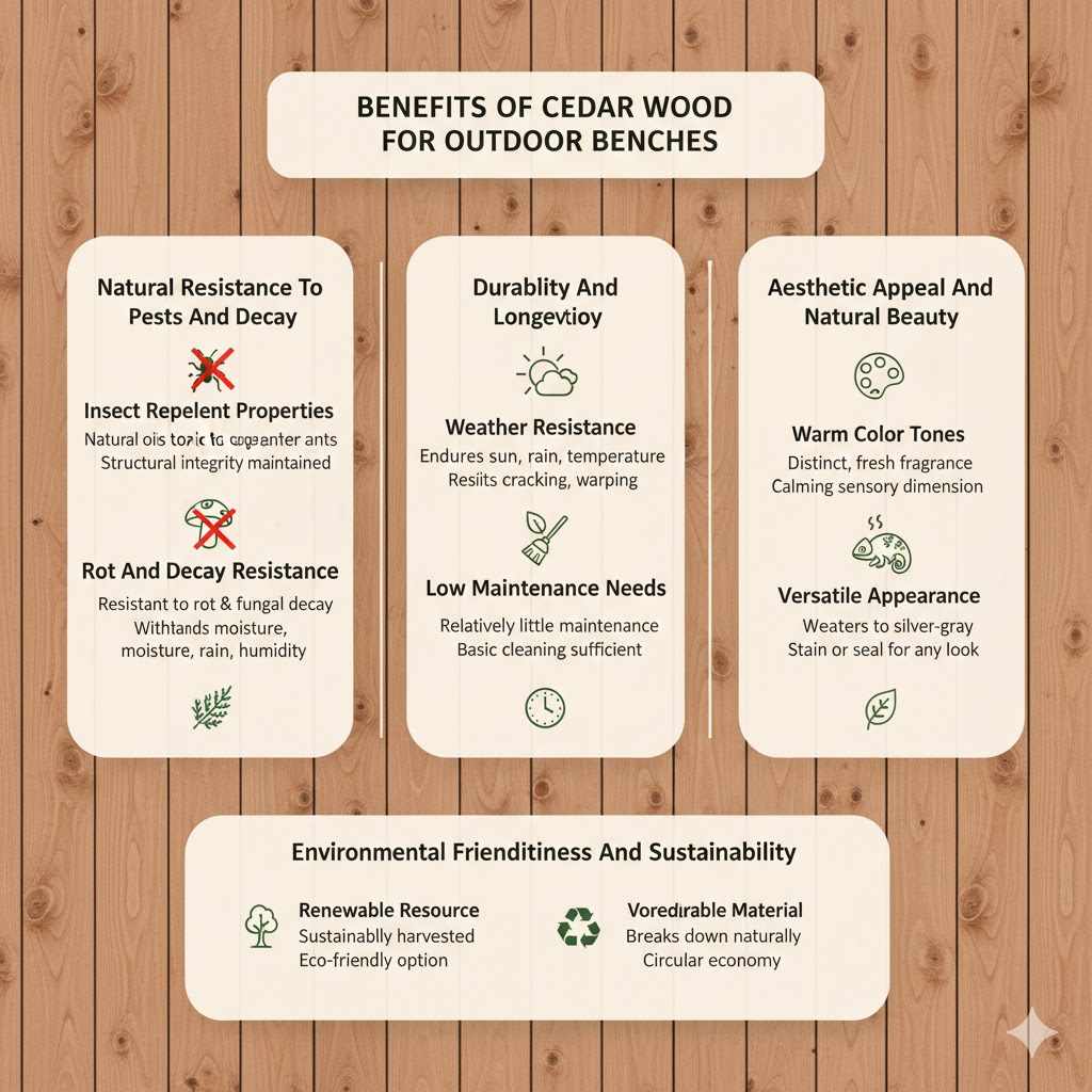 Benefits Of Cedar Wood For Outdoor Benches