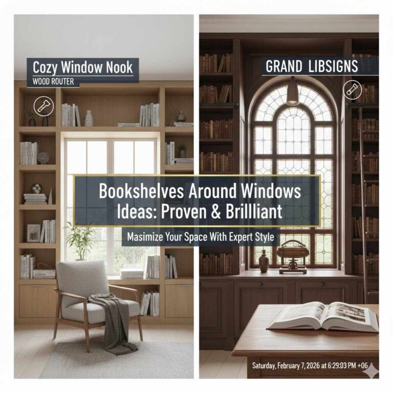 Bookshelves Around Windows Ideas