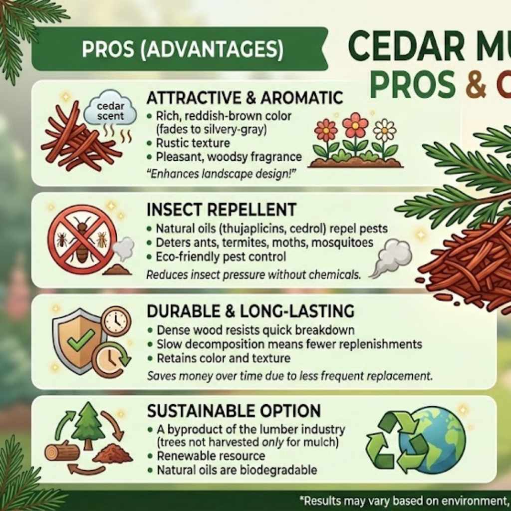 Cedar Mulch Pros and Cons
