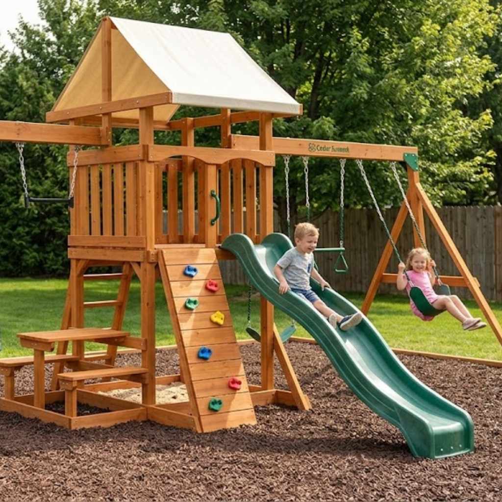 Cedar Summit Wooden Play Set Features and Review