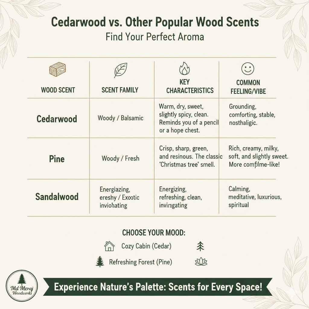 Cedarwood vs. Other Popular Wood Scents