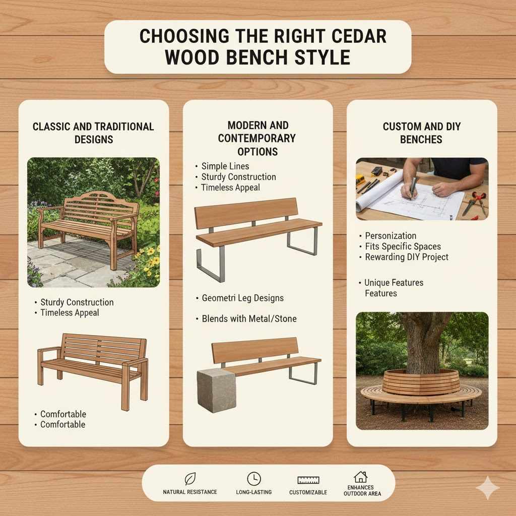 Choosing The Right Cedar Wood Bench Style