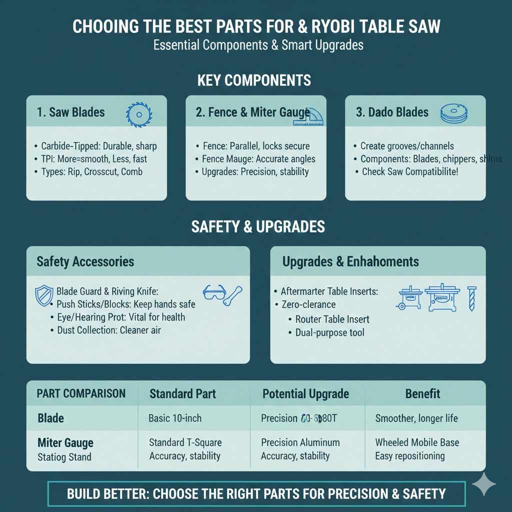 Choosing the Best Parts for Your Ryobi Table Saw

