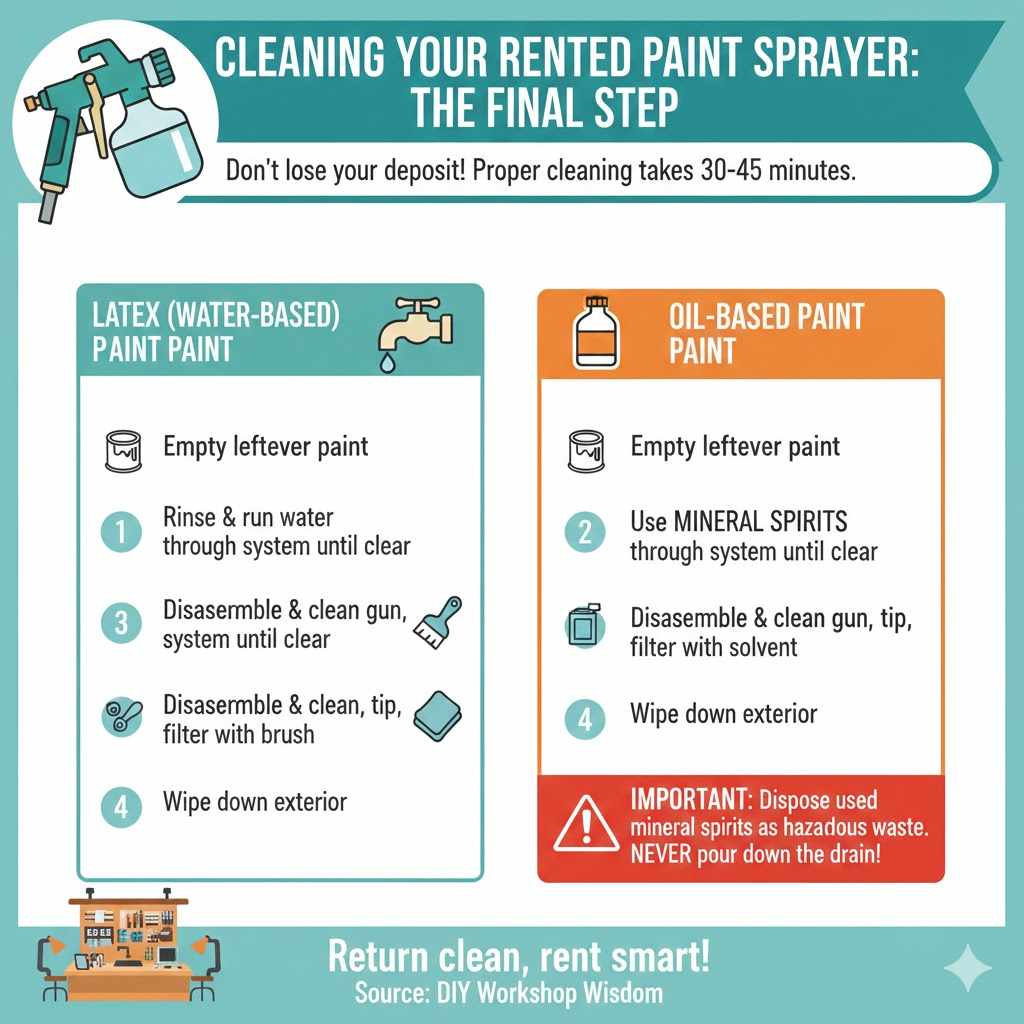 Cleaning Your Rented Sprayer