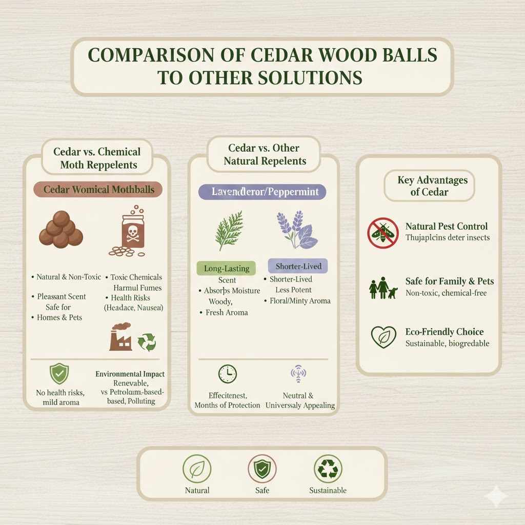 Comparison of Cedar Wood Balls to Other Solutions


