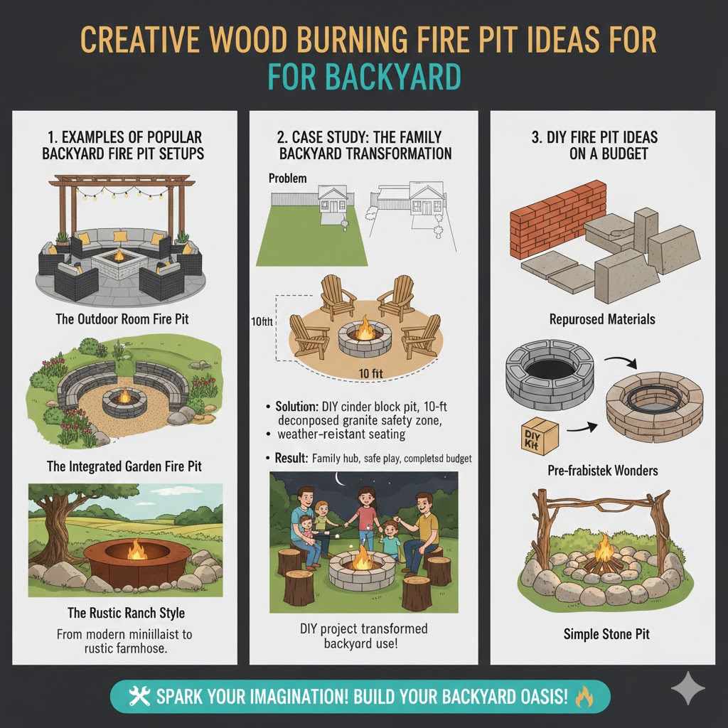 Creative Wood Burning Fire Pit Ideas for Backyard