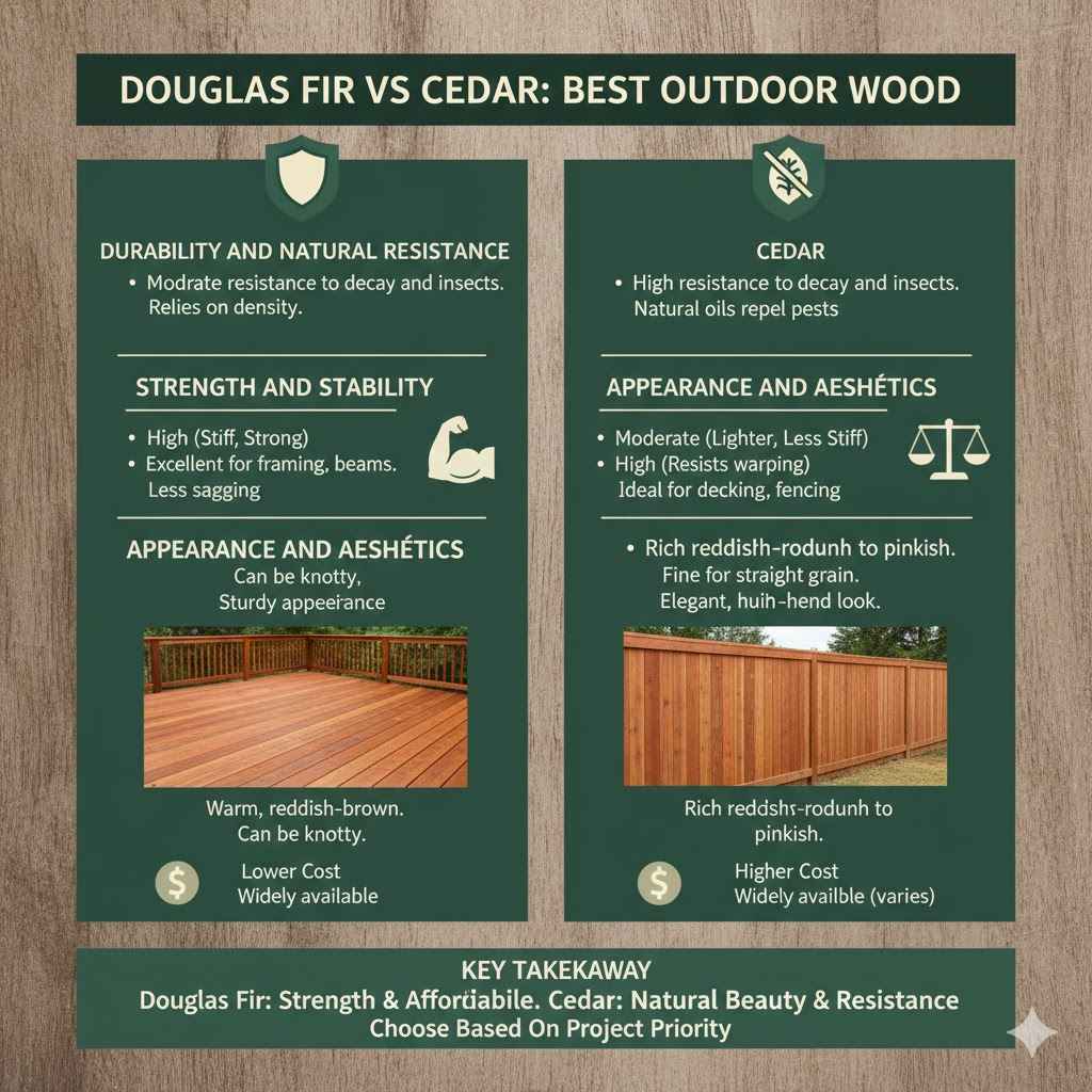 Douglas Fir vs Cedar Best Outdoor Wood