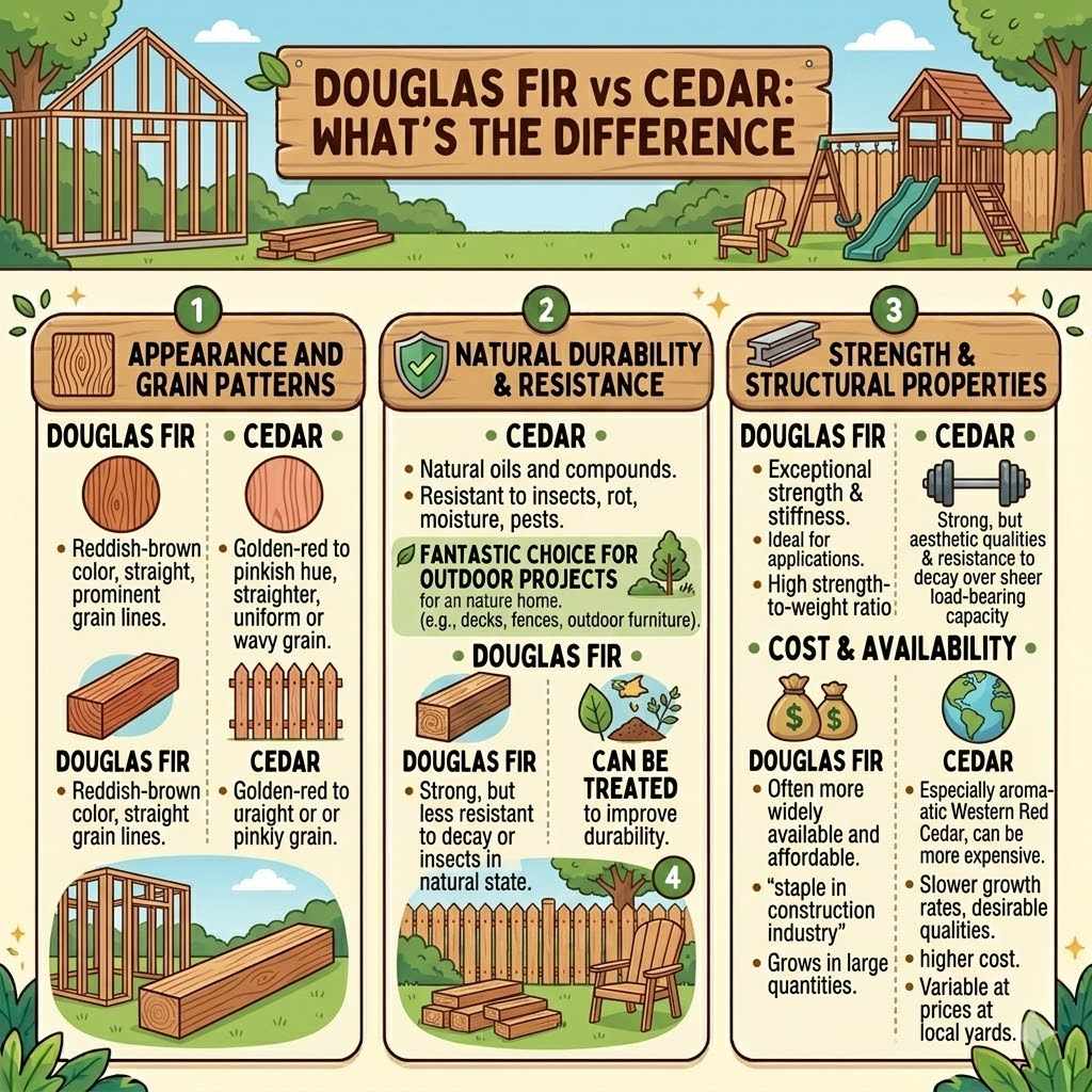 Douglas Fir vs Cedar What's The Difference
Selecting the right stain for your cedar outdoor projects is vital for both beauty and protection. Cedar is a wonderful wood known for its natural beauty and resistance to rot and insects. However, without proper care, it can turn gray and become vulnerable to weather damage.
Douglas Fir vs Cedar What's The Difference
