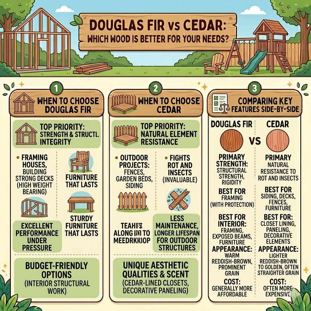 Douglas Fir vs Cedar Which Wood Is Better For Specific Needs