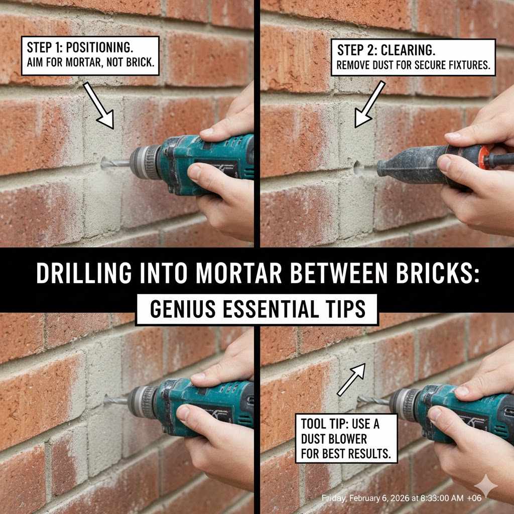 Drilling Into Mortar Between Bricks