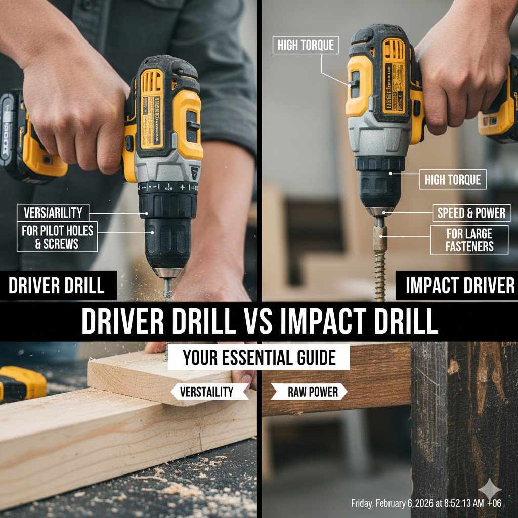 Driver Drill Vs Impact Drill: Your Essential Guide