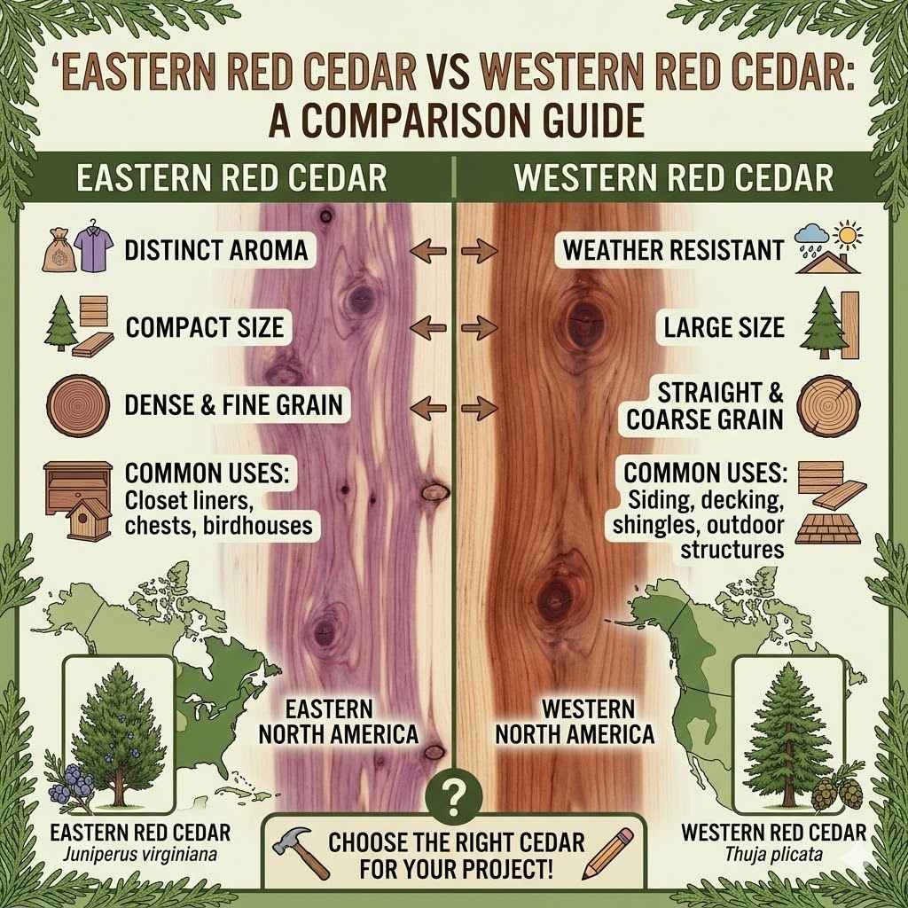 Eastern Red Cedar vs Western Red Cedar Guide