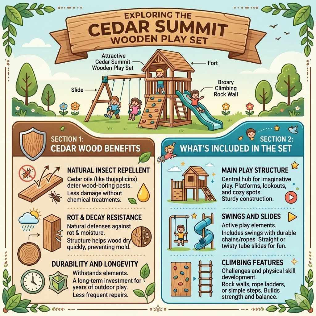 Exploring the Cedar Summit Wooden Play Set