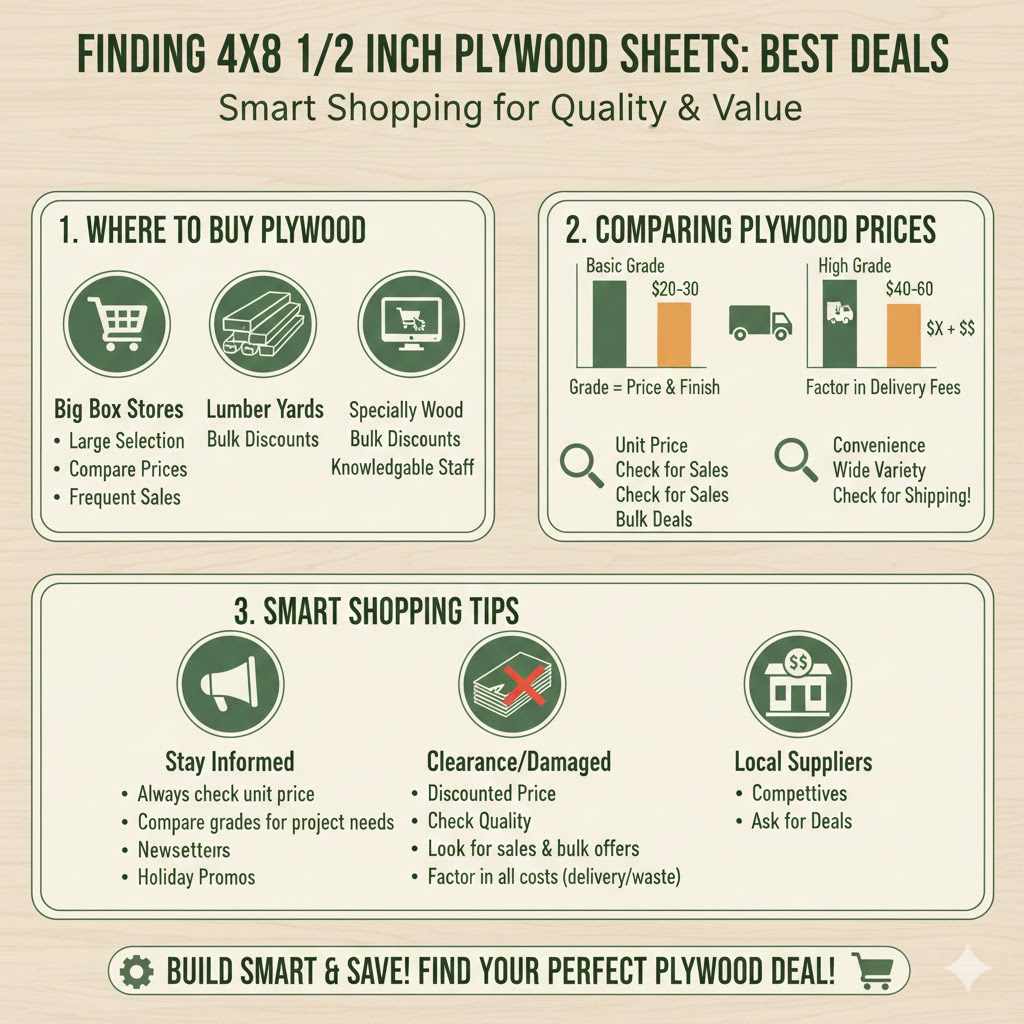 Finding 4x8 1/2 Inch Plywood Sheets Best Deals