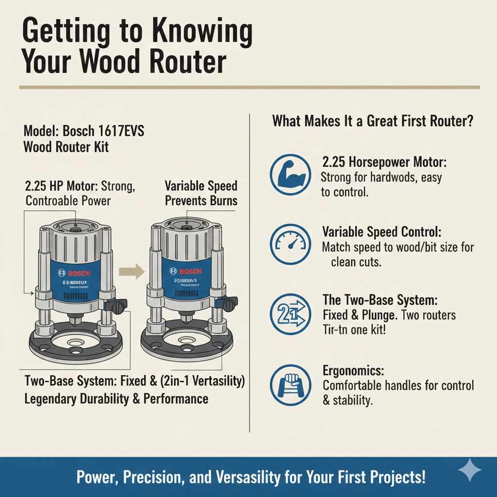 Getting to Know Your Bosch 1617EVS Wood Router
