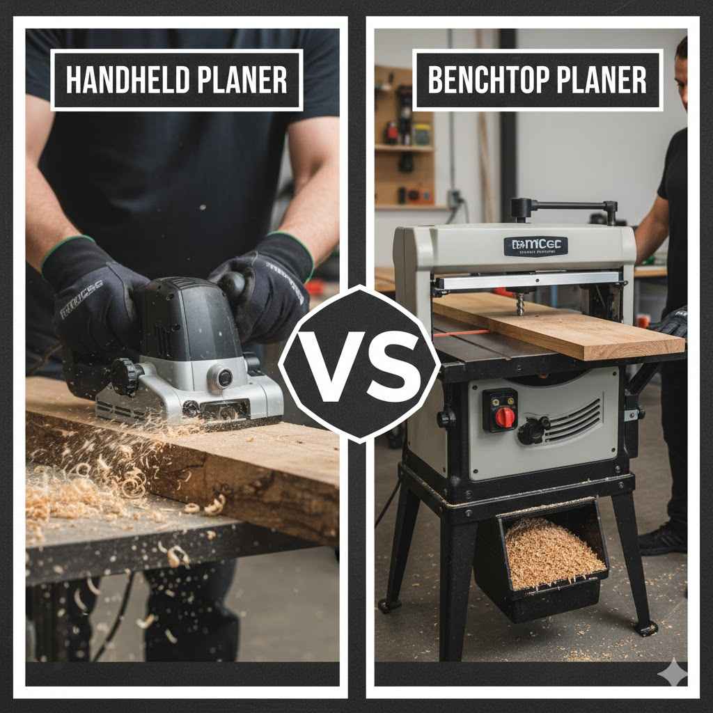 Handheld Planer Versus Benchtop