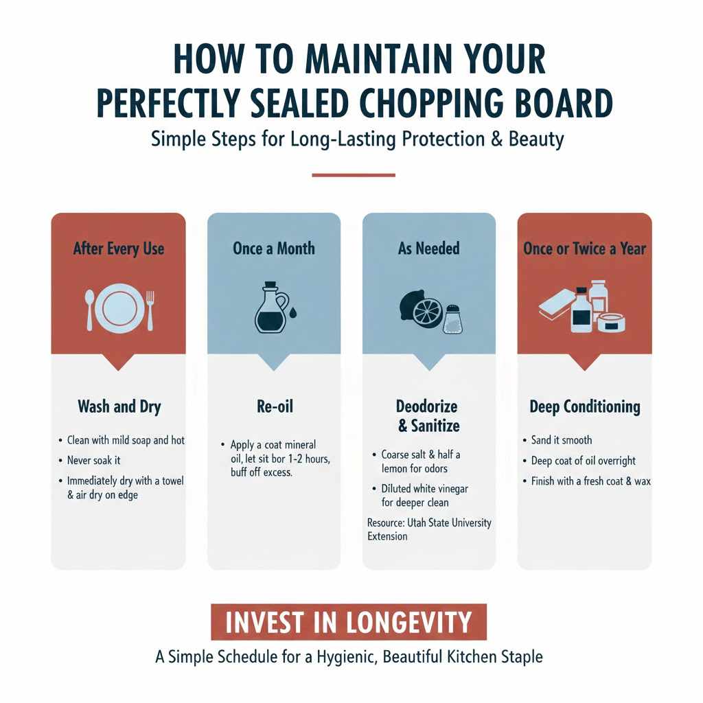 How to Maintain Your Perfectly Sealed Chopping Board

