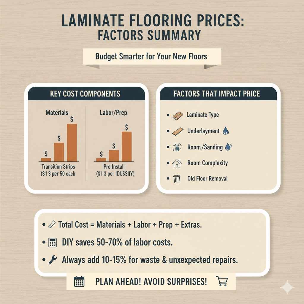 Laminate Flooring Prices Factors Summary