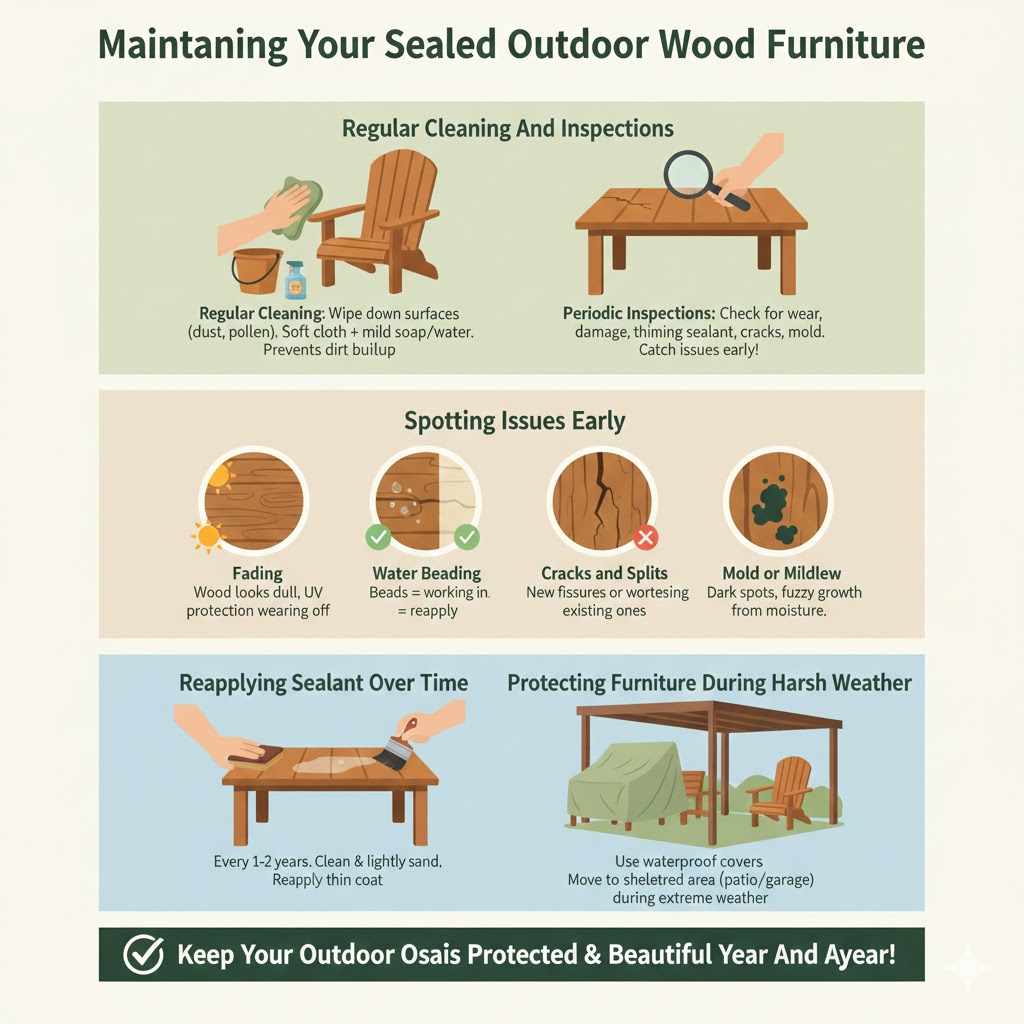Maintaining Your Sealed Outdoor Wood Furniture

