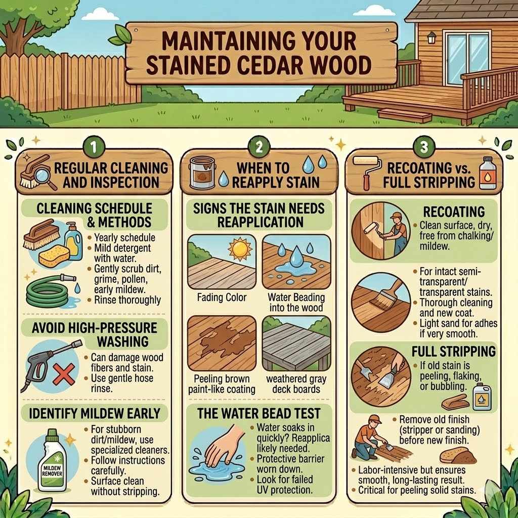 Maintaining Your Stained Cedar Wood

