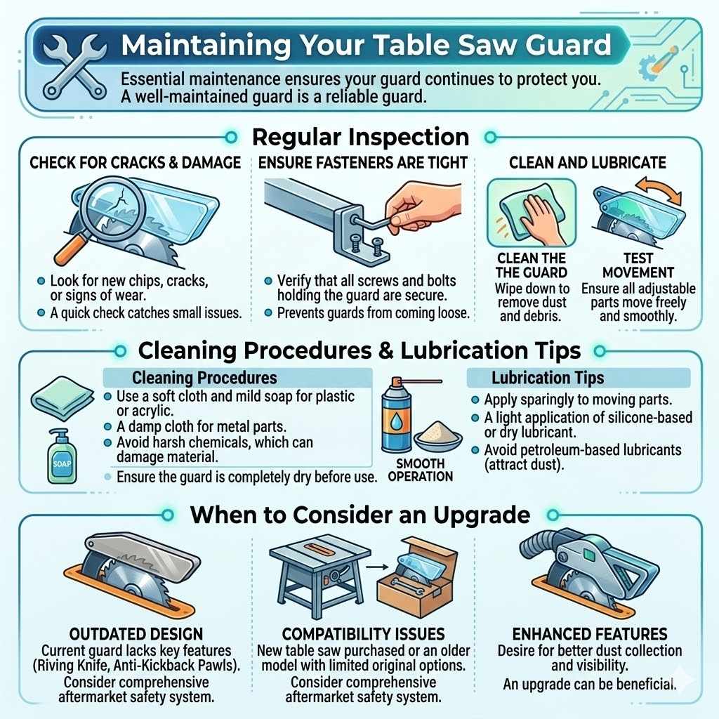 Maintaining Your Table Saw Guard

