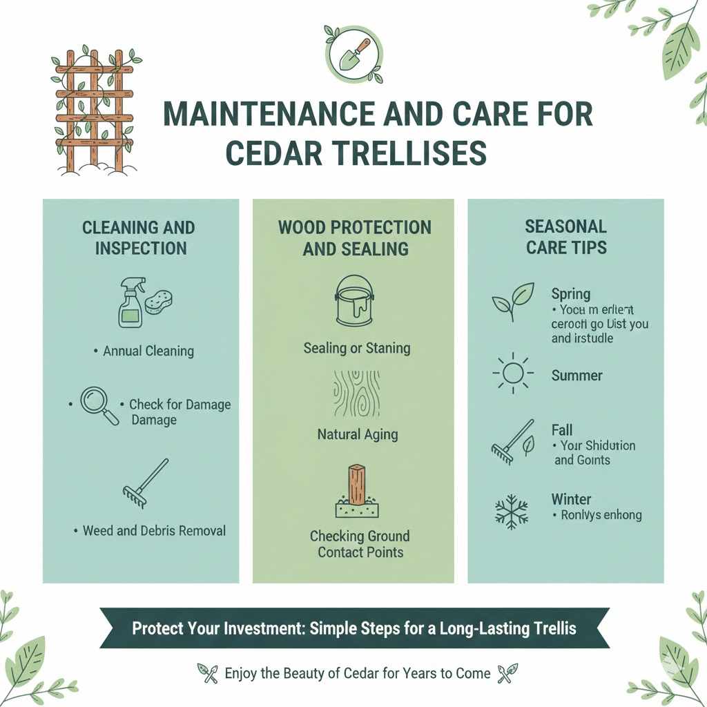 Maintenance and Care for Cedar Trellises