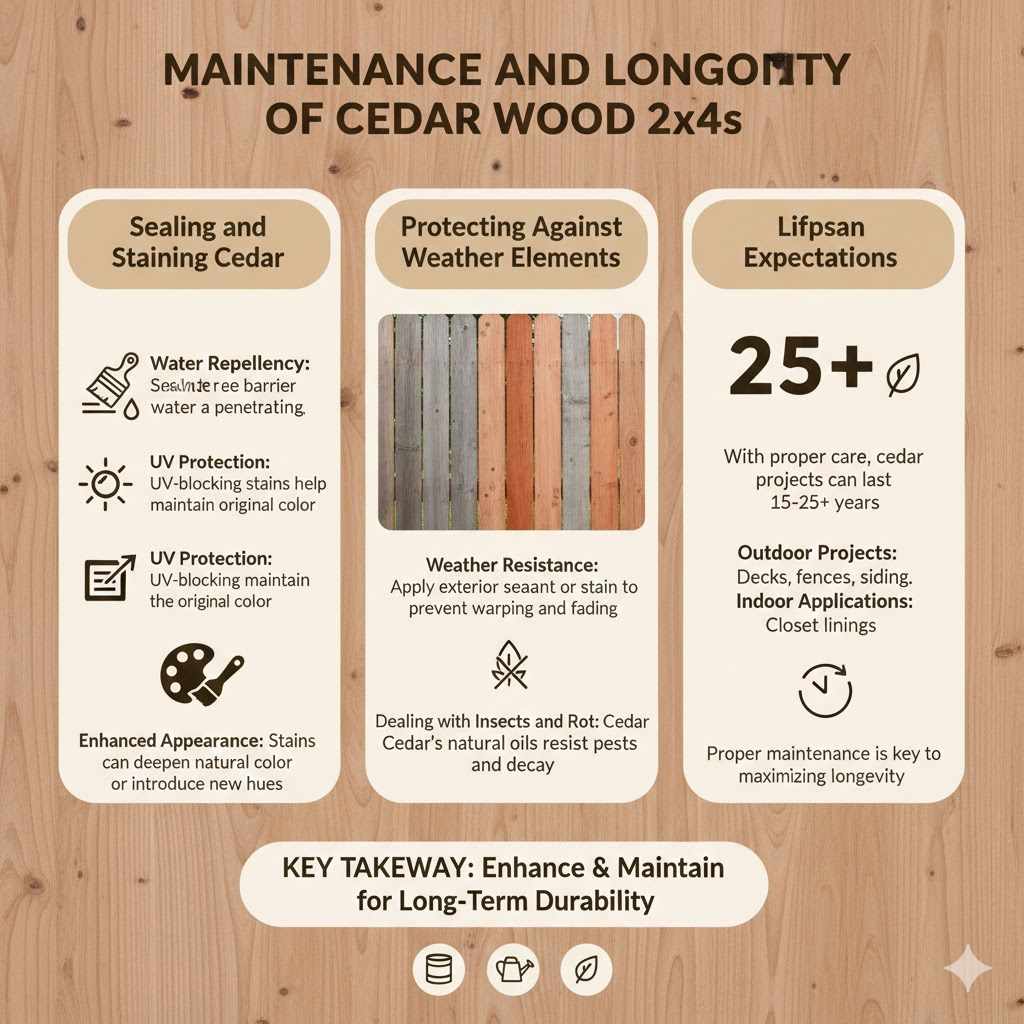 Maintenance and Longevity of Cedar Wood 2x4s

