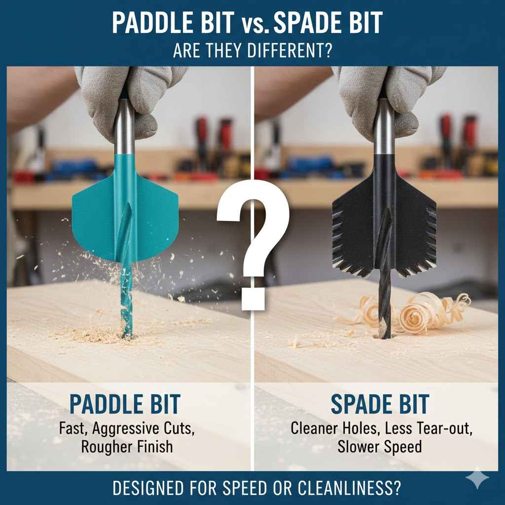 Paddle Bit vs Spade Bit