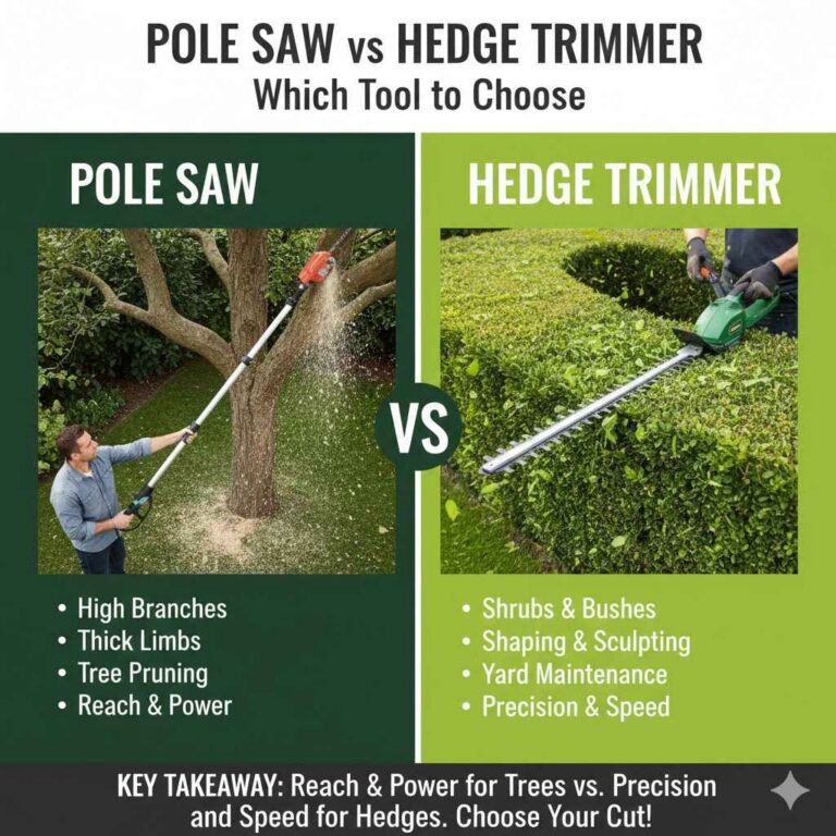 Pole Saw vs Hedge Trimmer: