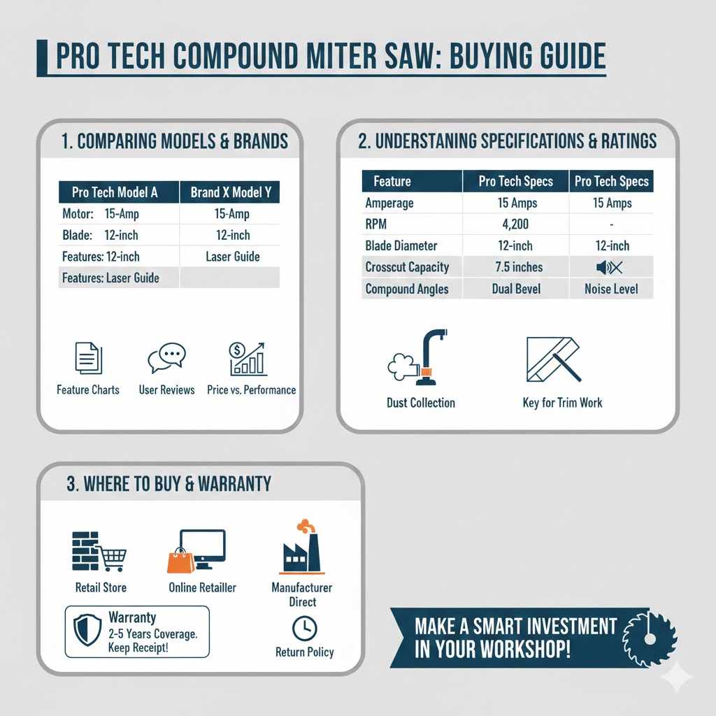 Pro Tech Compound Miter Saw Buying Guide Tips