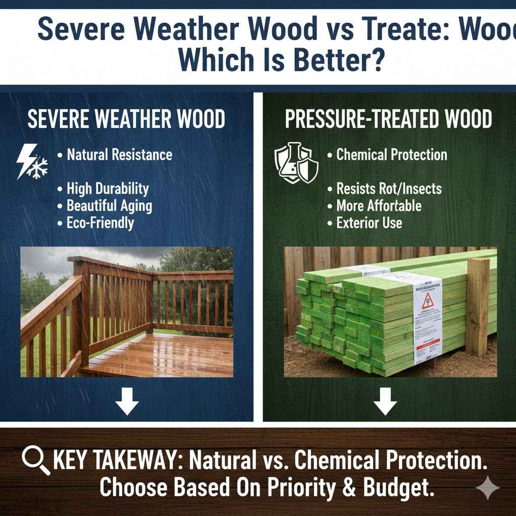 Severe Weather Wood vs Treated Wood