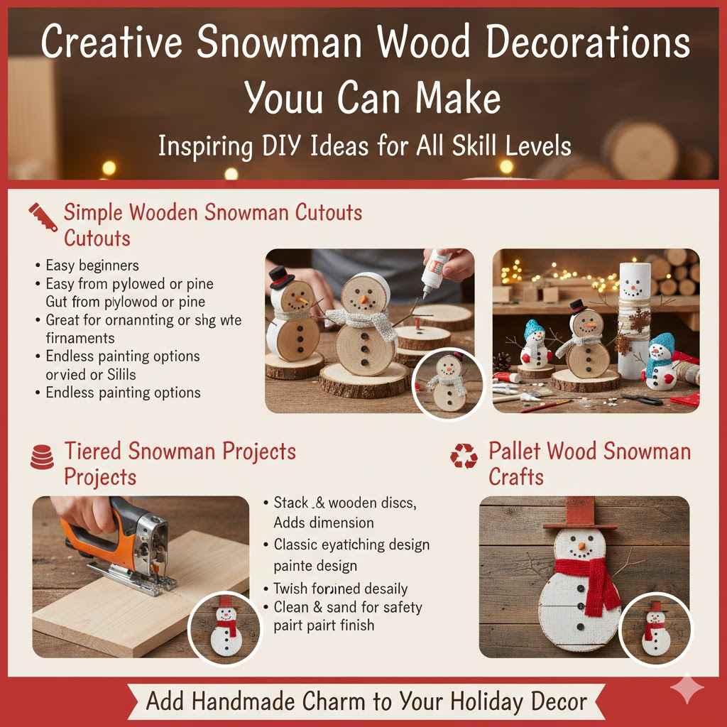 Creative Snowman Wood Decorations You Can Make