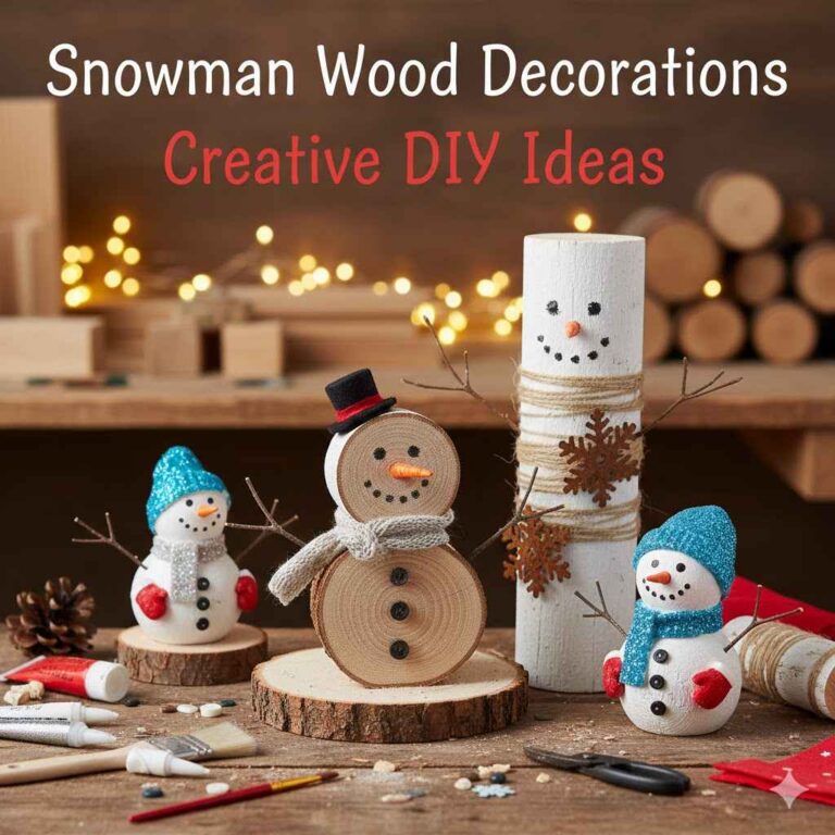Snowman Wood Decorations