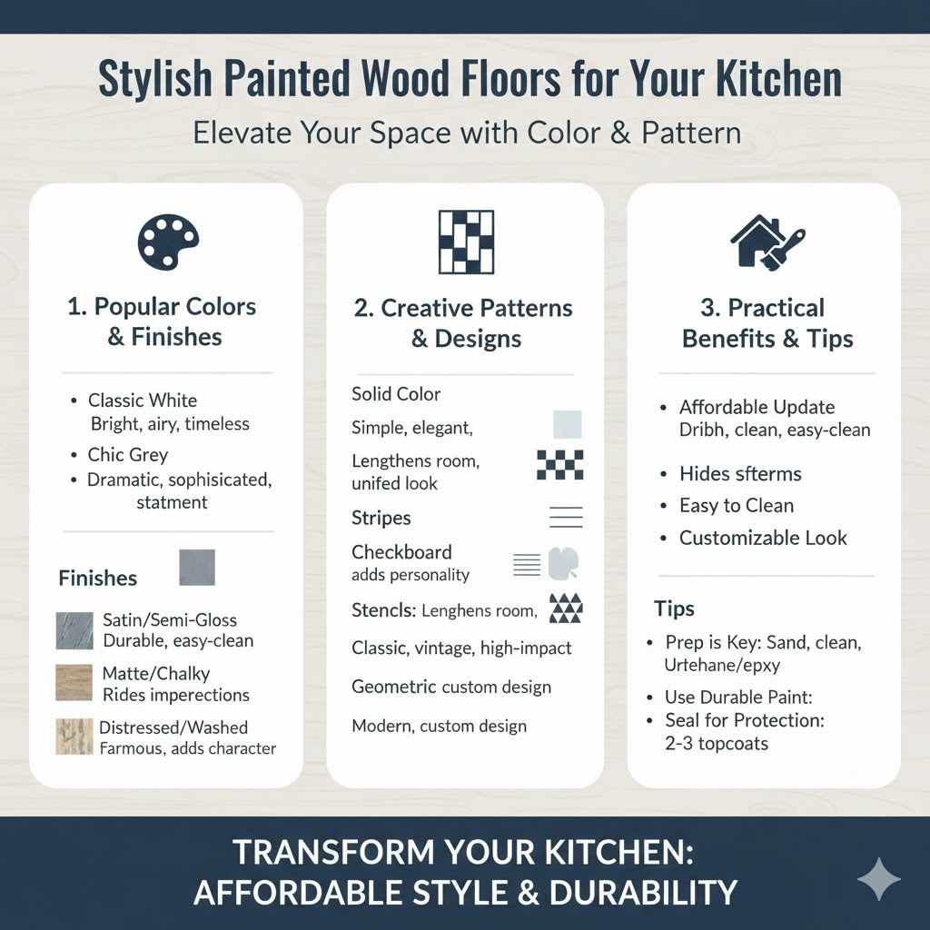Stylish Painted Wood Floors for Your Kitchen
